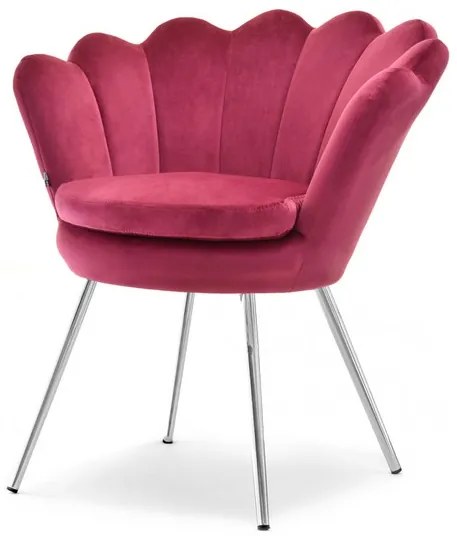 Kreslo Lasair (ružová + chrómová). Akcia -19%. Vlastná spoľahlivá doprava až k Vám domov. 1110158