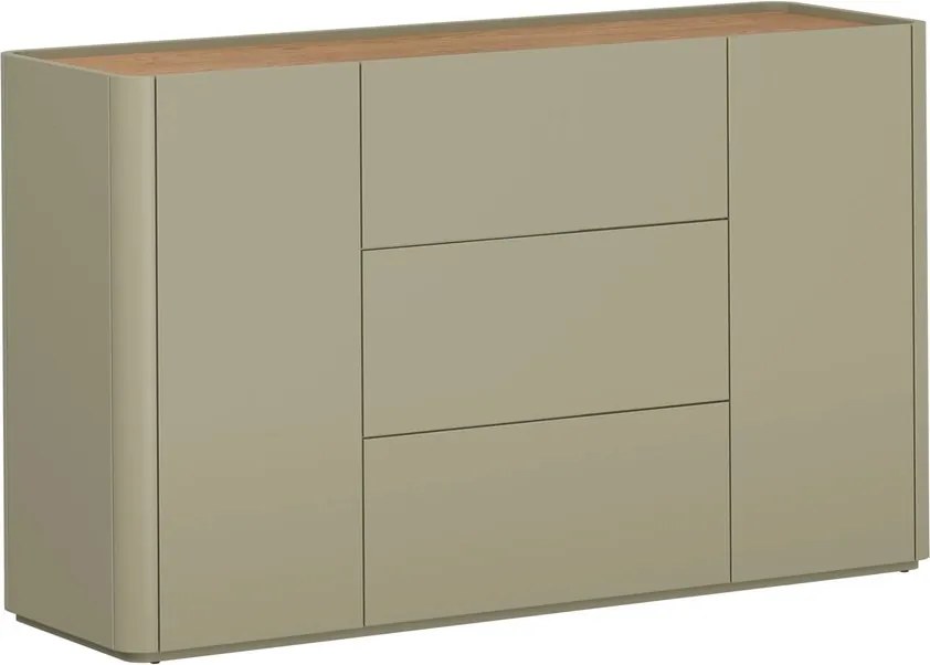 Komoda so zásuvkami Elivo 150 cm - eukalyptus / dub baltic dune