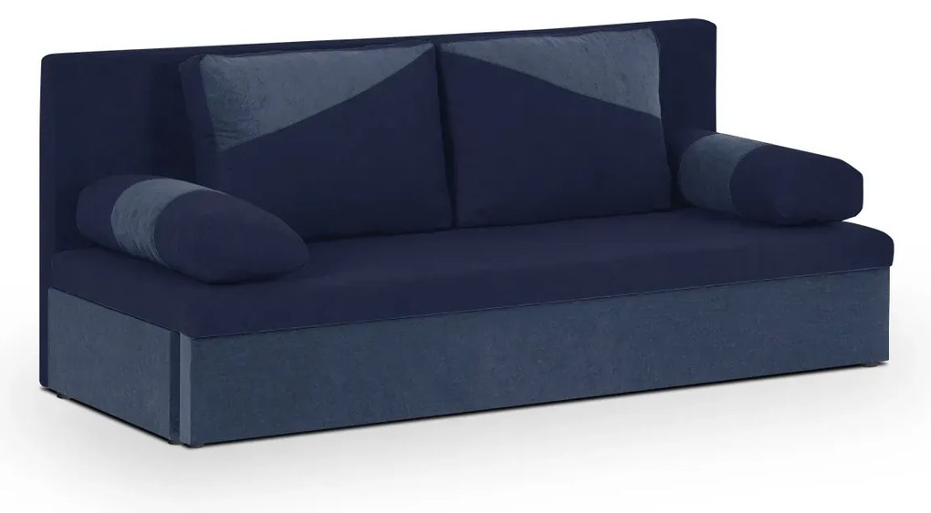 Rozkládací pohovka ROLO Tmavomodrá/Modrá