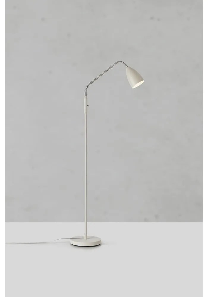 Béžová LED stmievateľná stojaca lampa s kovovým tienidlom (výška 140 cm) Patro – Markslöjd