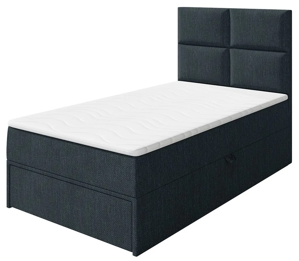 Kontinentálna posteľ Hudson Lux 1, Strana: ľavá, Rozmer postele: 90x200 cm, Farby: ekokoža Soft 017