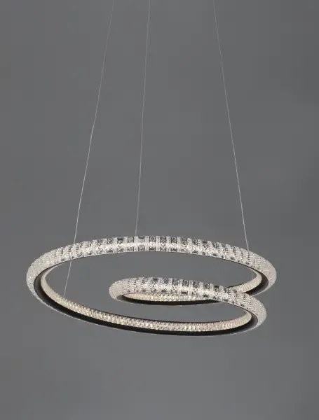 LED luster Ginevra 48 čierne