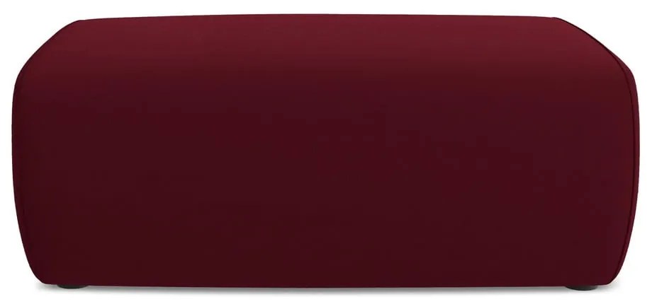 Vínovočervená zamatová podnožka Kapua – Makamii