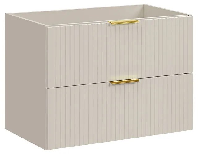 Závěsná skříňka pod umyvadlo Adele Cashmere s deskou 80 cm kašmír