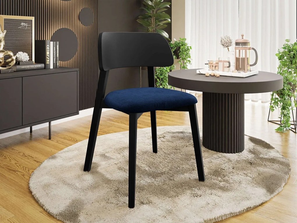 Jedálenská stolička Azunax, Dostupné poťahy: Magic Velvet 2217, Farby: čierna