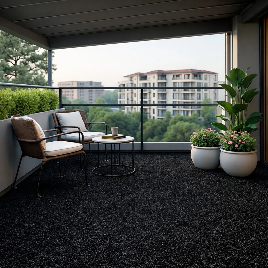 Europe Grass, Umelá tráva PartyGrass Black, vyrezať kruh, šíře 4m, čierna