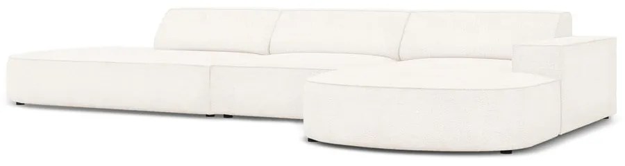 Béžová rohová pohovka z textílie bouclé (pravý roh) Jodie – Micadoni Home