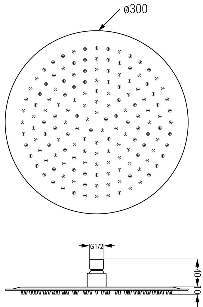 Mexen sprchová nerezová hlavica Round 30 cm, ružovo-zlatá, 79230-60