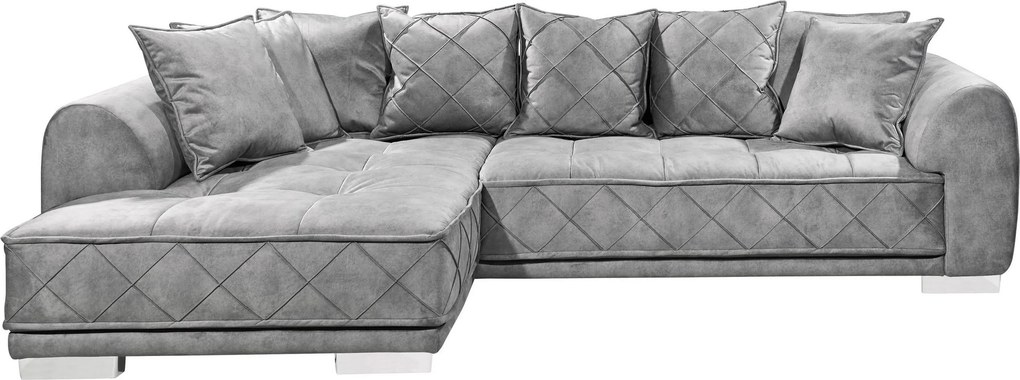 XXXLutz ROHOVÁ SEDAČKA, textil, sivá MID.YOU - Sedačky - 002220007702