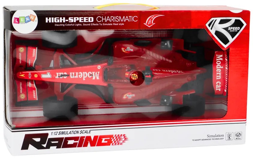 LEAN TOYS Závodné auto Formula s pohonom 1:12 - červené