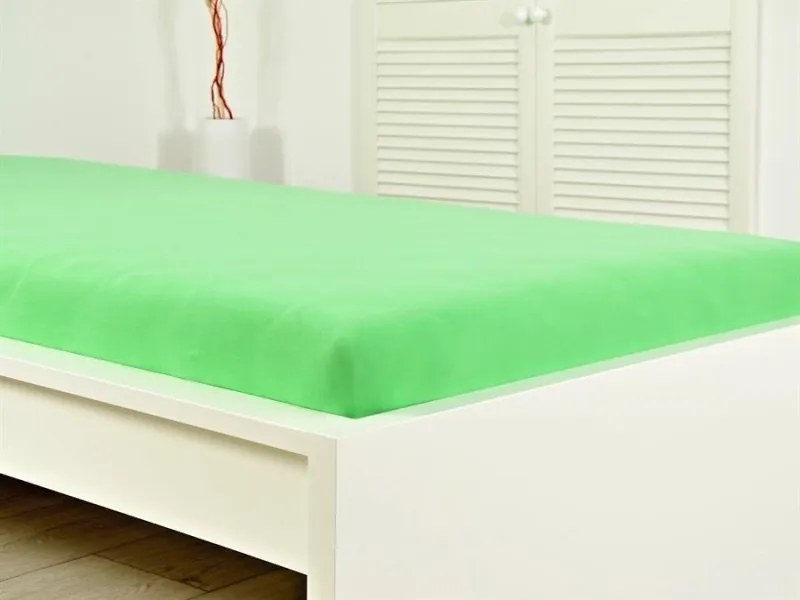 B.E.S. Petrovice jersy elastické prestieradlo 180x200 s gumou Perfect - žiarivo zelená