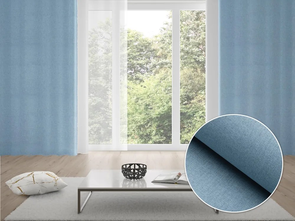 Biante 100% zatemňovací záves Blackout BKW-210 Svetlo modré žíhanie 130x190 cm