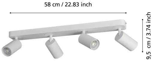 Eglo 900339 - LED RGBW Stmievateľné bodové svietidlo TELIMBELA-Z 4xGU10/4,9W/230V