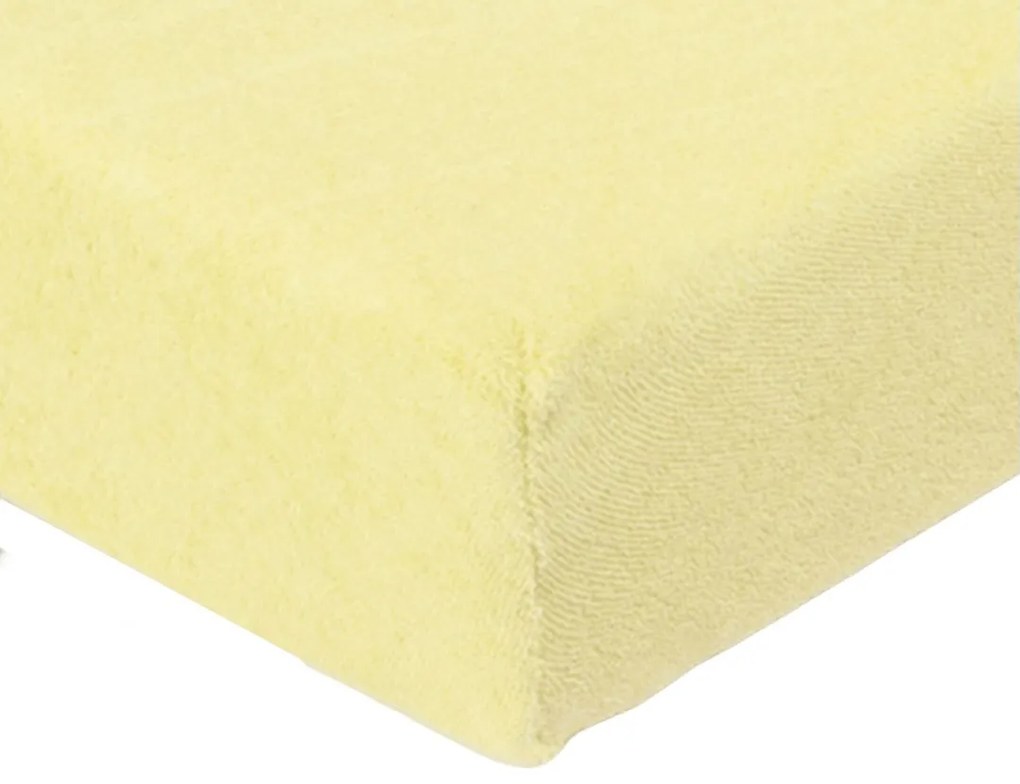 Posteľná plachta froté maslovo žltá TiaHome - 180x200cm
