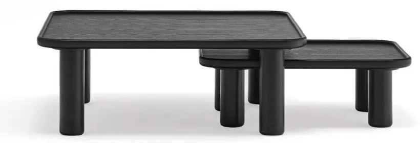 Súprava 2 čiernych odkladacích stolíkov Teulat Nest