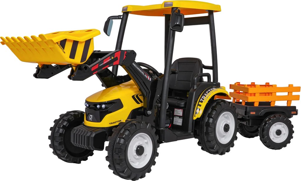 Ramiz MEGA Traktor D68 s prívesom žltý