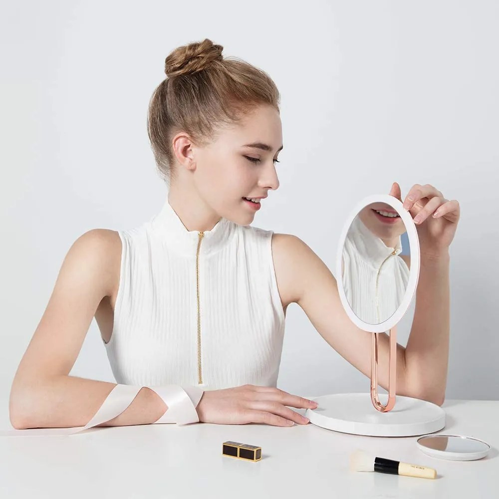 Bezdoteku LED kozmetické makeup zrkadlo BALET nabíjacie biele