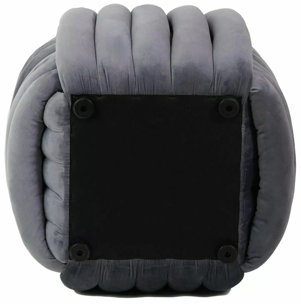 Taburet Bruni Velvet šedý