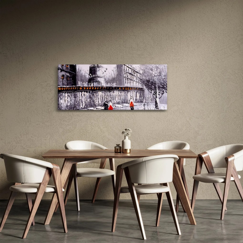 Obraz - Olejomaľba mesta II. (120x50 cm)