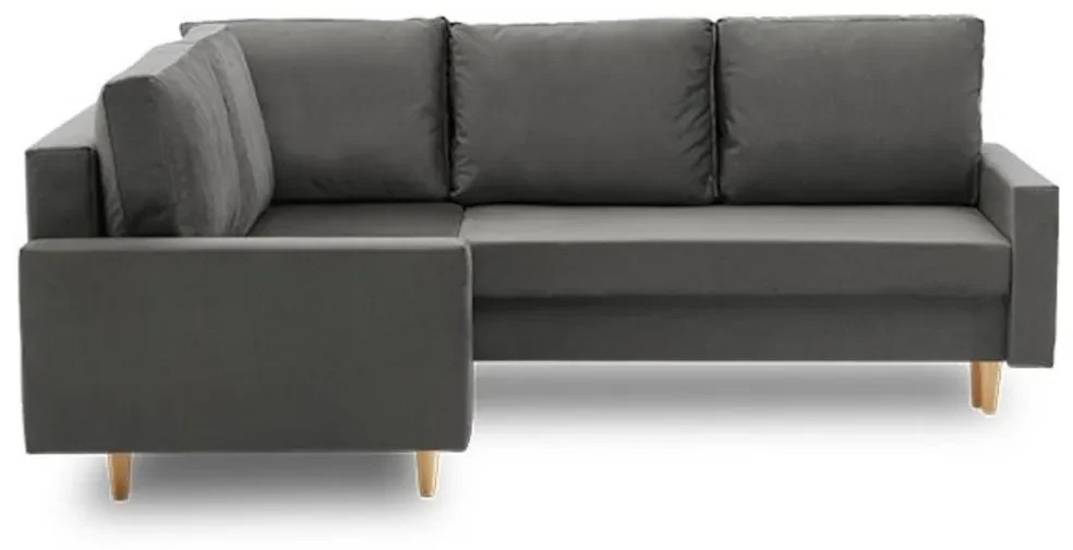 Rohová rozkladacia sedačka TEPIS, 224x75x172, monolith 92, ľavá