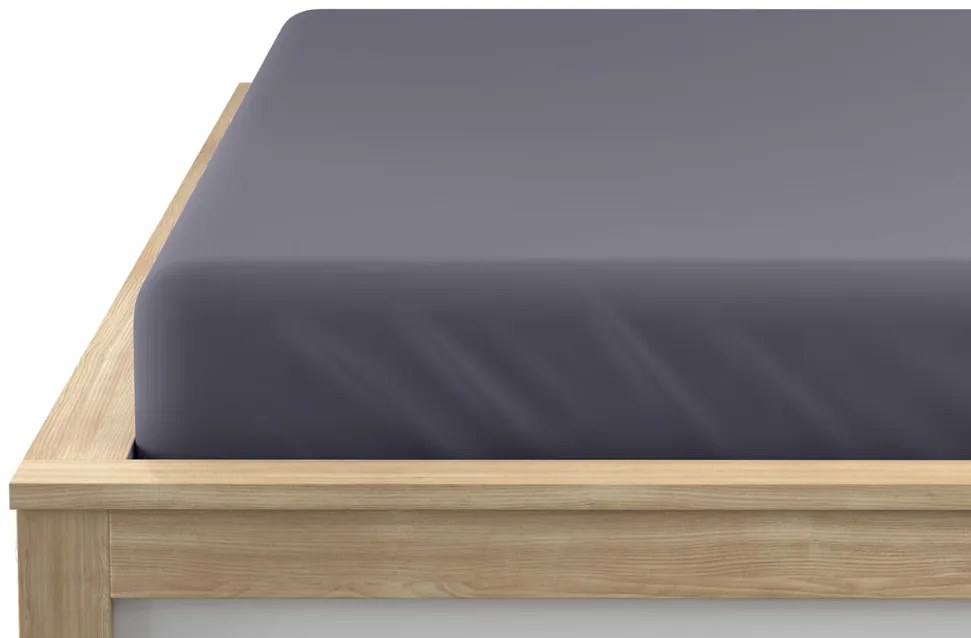 Napínacia plachta z mikrovlákna tmavo sivá 90 x 200 cm