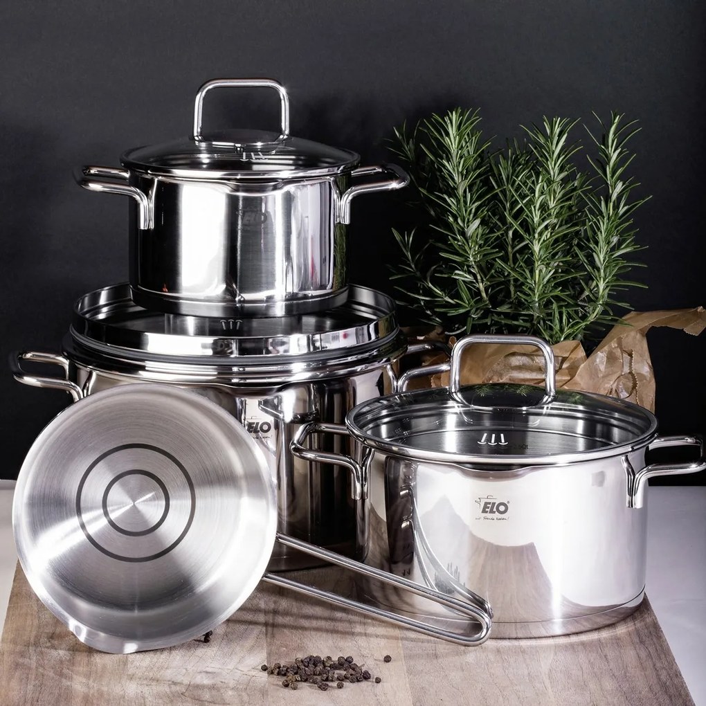 Elo 72404 4-dielna súprava nehrdz. hrncov Smart Steam