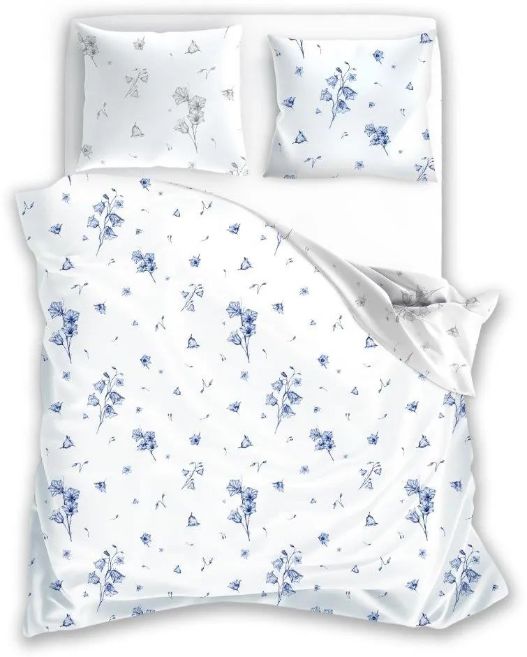 Bavlněné povlečení Primavera 001 160x200 cm + 2x 70x80 cm bílé/šedé