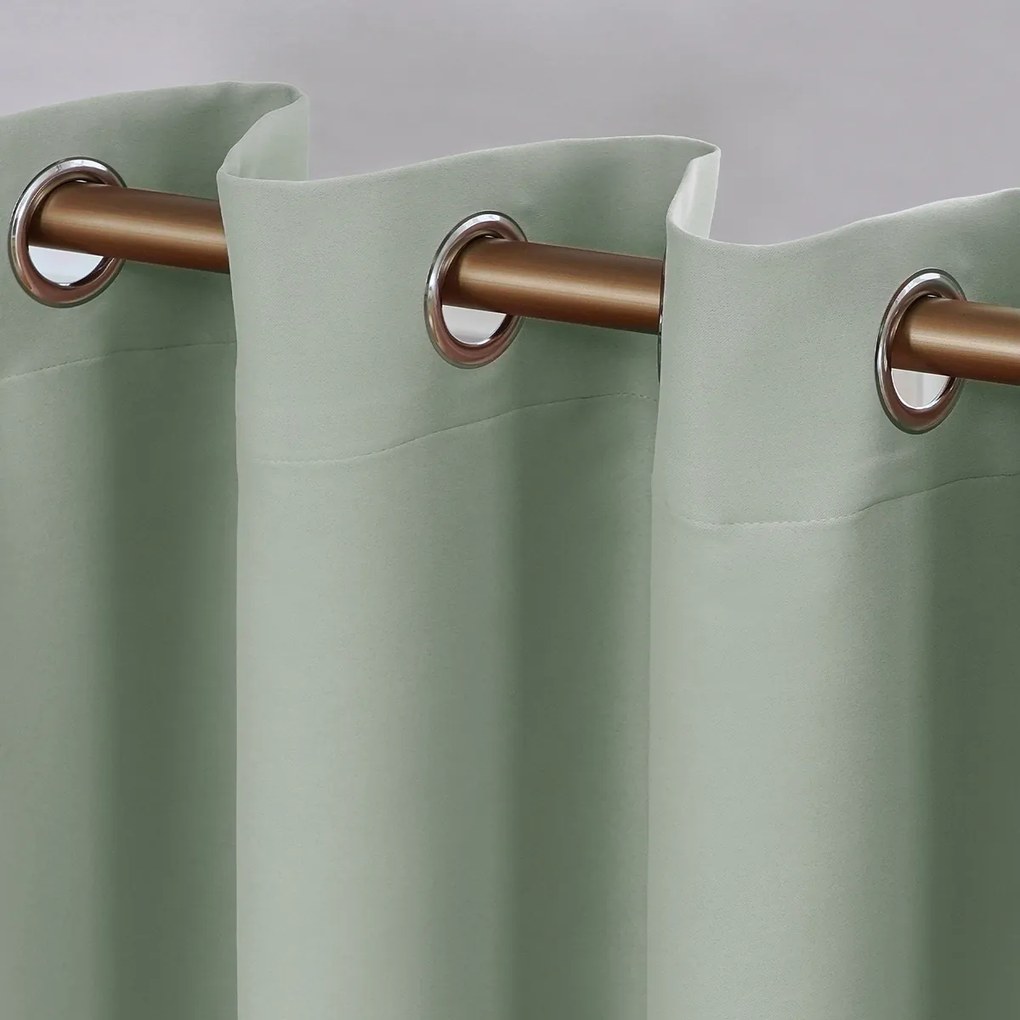 4Home Výhodná sada Zatemňovací záves Cairo sivozelená, 150 x 250 cm, 2 ks