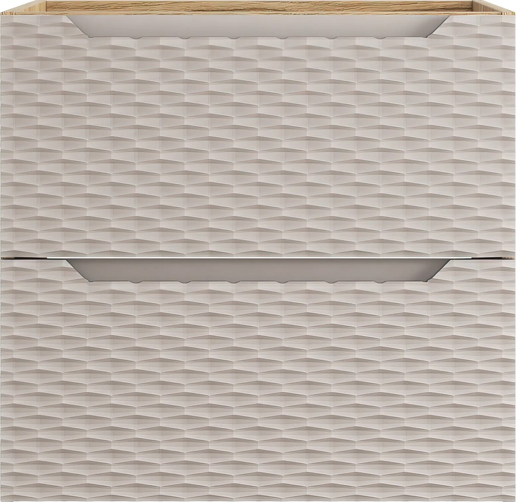 Comad Kúpeľňová skrinka pod umývadlo Ocean Beige 60 béžová/dub olejovaný