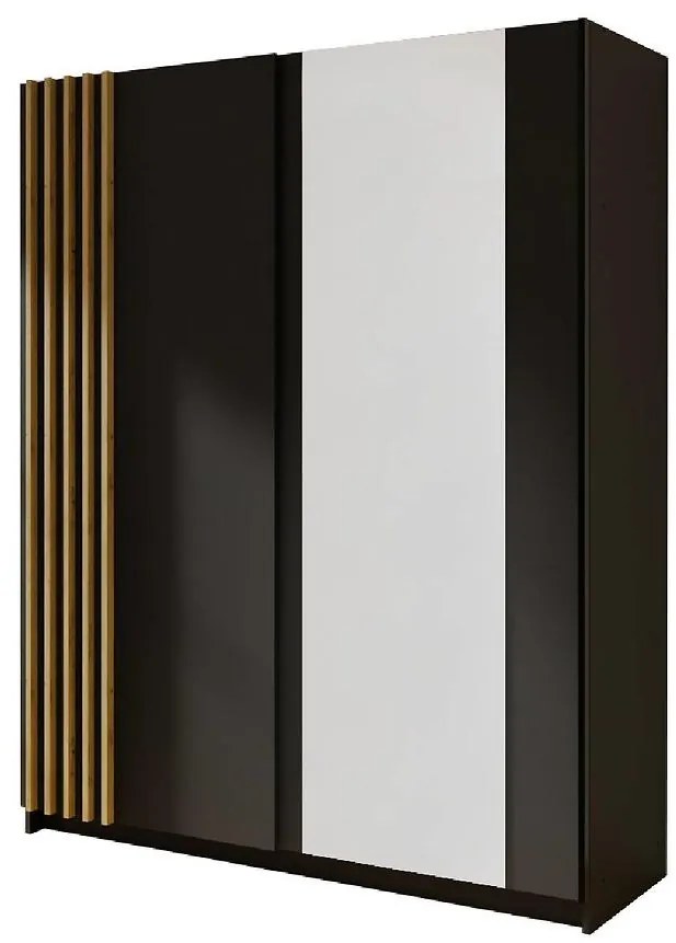 Skriňa Daster III 10 čierna/dub