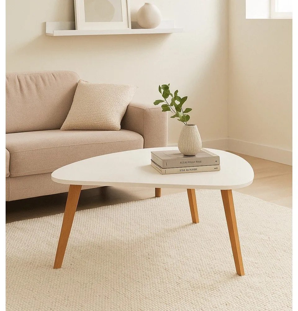 Biely konferenčný stolík Bonami Essentials Skandinávsky, dĺžka 120 cm