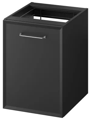 Cersanit S1022-012 -Závesná kúpeľňová skrinka s košom na bielizeň MILLE 40x45 cm čierna