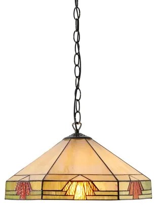 Endon 64285 - Luster na reťazi Tiffany NEVADA 1xE27/60W/230V Ø 35 cm