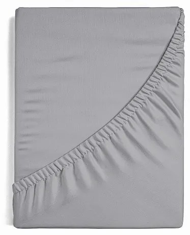 Napínacia plachta na posteľ - Svetlošedý jersey 100/200/25