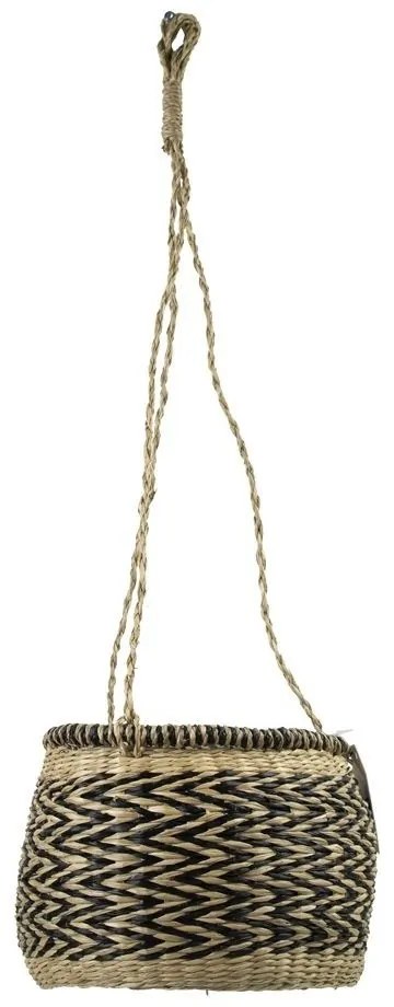Závesný kvetináč z morskej trávy Zigzag  - Ø 20 * 18cm
