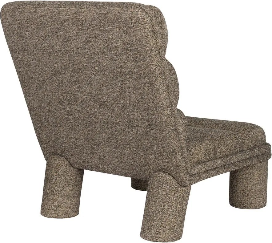 Taupe kreslo z textílie buklé Fern – Dutchbone
