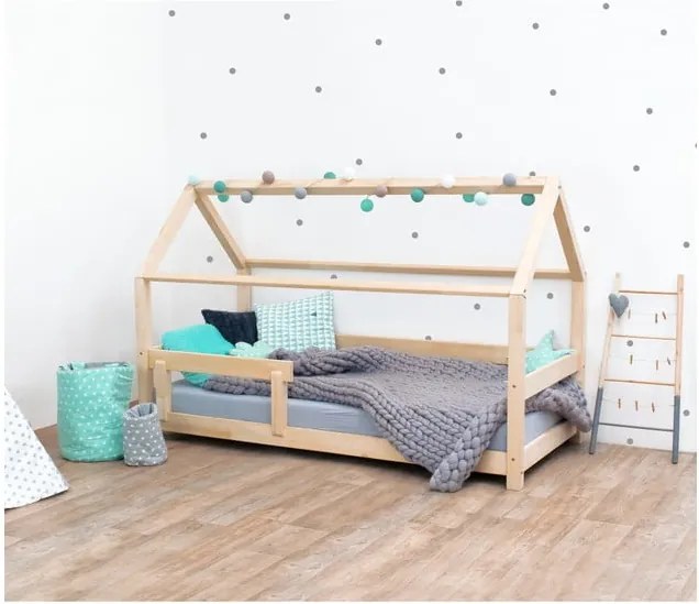 Detská posteľ s bočnicami zo smrekového dreva Benlemi Tery, 80 × 200 cm