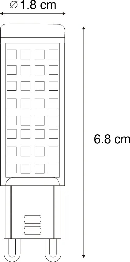 Sada 2 stmievateľných LED žiaroviek G9 5,5 W 500 lm 2700 K