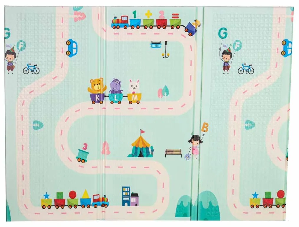KIK Detská penová podložka Panda Street, obojstranná, 180 x 200 cm