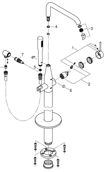GROHE 23491AL1 - Vaňová batéria ESSENCE 277 mm, grafit