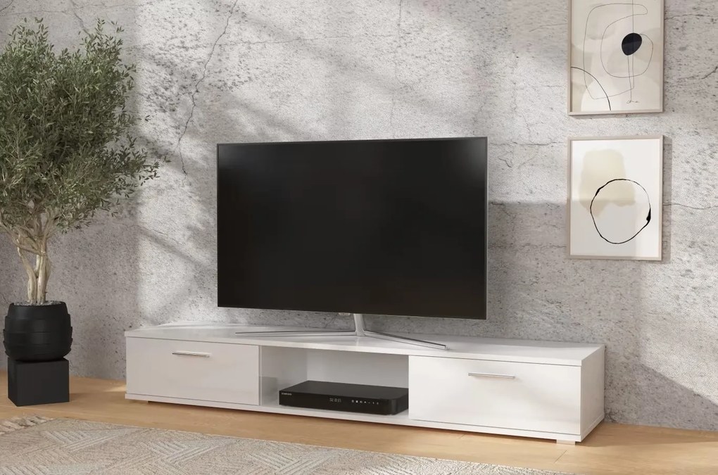 TV STOLÍK FRANKO BIELY LESK 176 cm