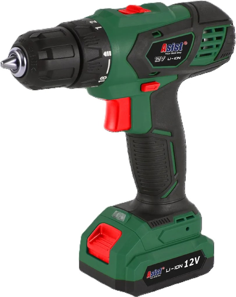 ASIST AE2V12DN-151-1 Akumulátorová vŕtačka 12 V, 1,5 Ah