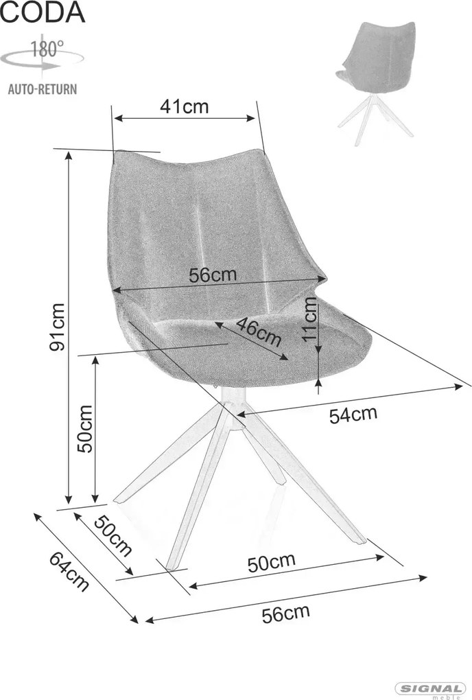 SI Stolička Coda Brego svetlo béžová