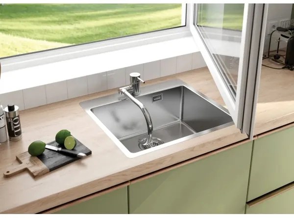 Deante ZPO_010B - Kuchynský drez OLFATO 50,5x55 cm kefovaná oceľ