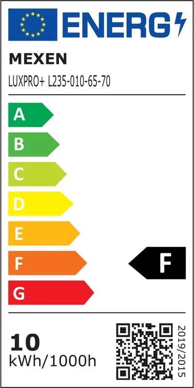 Mexen Luxpro LED reflektor s pohybovým senzorom, 10W, studená - 6500K, 900 lm, čierna - L235-010-65-70