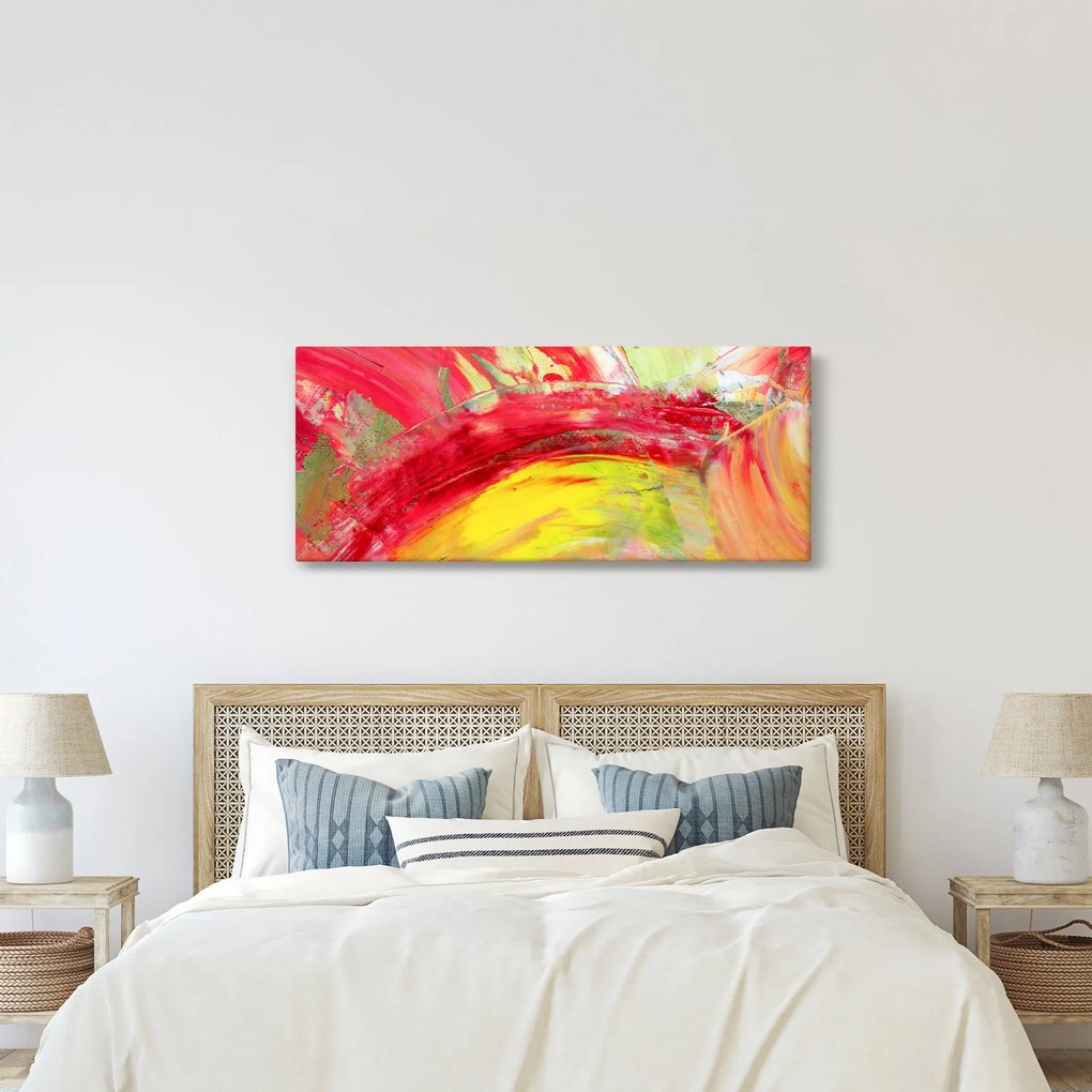 Obraz abstrakcie - maľba (120x50 cm)