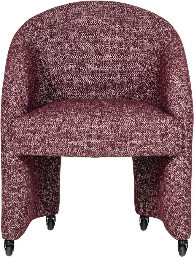 Vínovočervená čalúnená kancelárska stolička Cordo – WOOOD