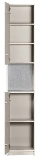 Krémovobiela modulárna skrinka z borovicového dreva 40x210 cm Basu – WOOOD