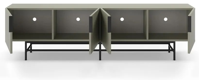 Zelenosivý TV stolík 200x54,5 cm Eldia – Marckeric