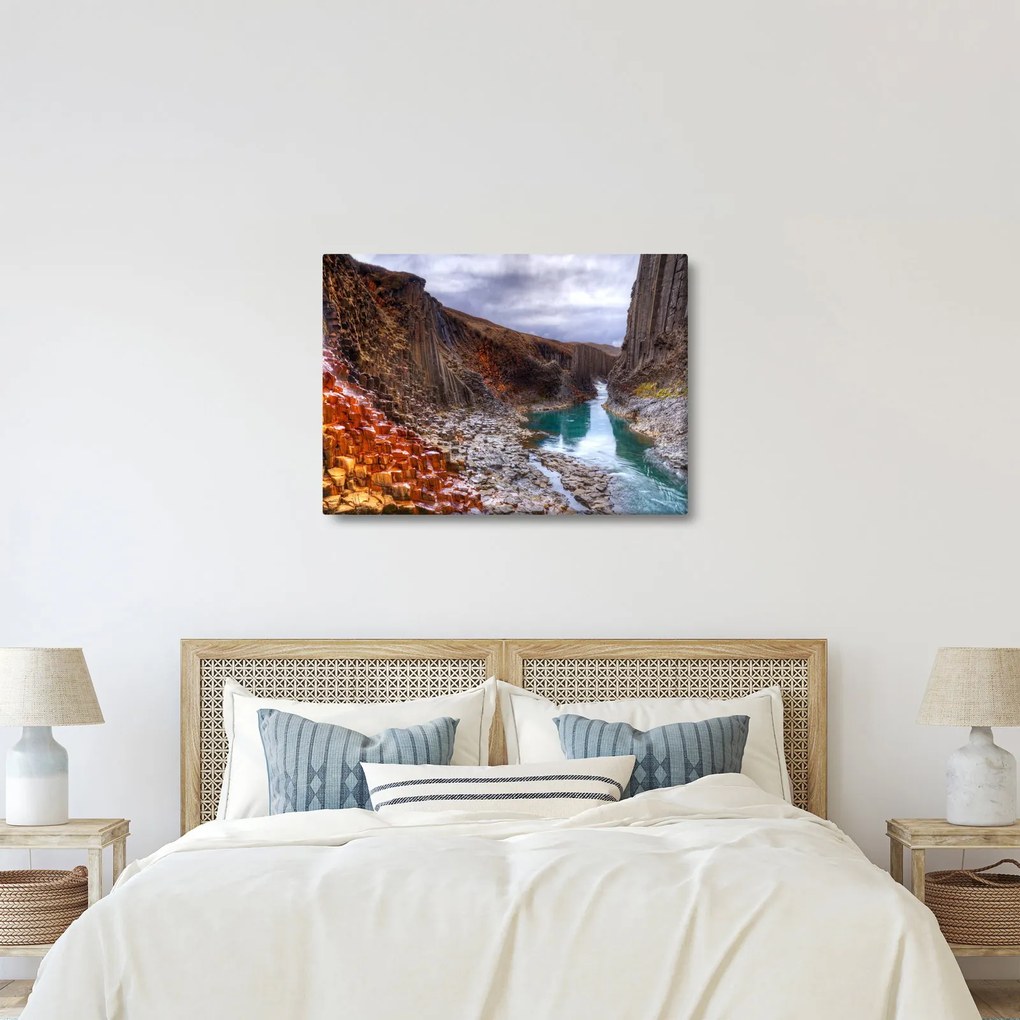 Obraz - kaňon Studlagil (70x50 cm)